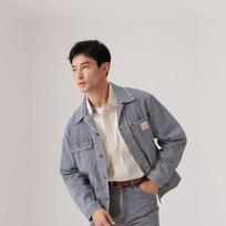 Levi's Vyriškas A4820 Dryžuotas Laisvas Džinsinis Švarkas L