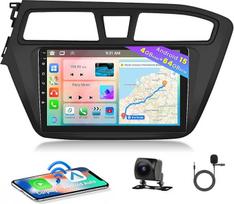 "Hikity" 8 branduolių 4+64GB "Android 15" automobilinis radijas "Hyundai i20" 2015-2018 m. Radijas Belaidis "CarPlay" "Android" automobilinis "Bluetooth" laisvų rankų įrangos rinkinys 9 colių ekranas GPS WiFi DSP FM
