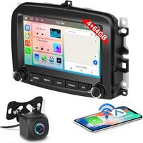 8 branduolių 4+64GB Android 13 automobilinis radijas Fiat 500L 2013-2019 Belaidis Carplay Android automobilis, Hikity 7 colių ekranas Bluetooth automobilinis radijas navigacija atbulinės eigos kamera WiFi FM RDS SWC