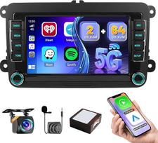 [2+64GB] "Hikity Android 15" automobilinis radijas VW Golf 5 Golf 6 Skoda Polo Passat Tiguan Touran su "Carplay Android Car Mirrorlink", 7 colių talpinis jutiklinis ekranas su WiFi GPS navigacija FM Bluetooth