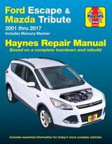 Ford Escape & Mazda Tribute 2001 Thru 2017 Haynes Repair Manual, Includes Mercury Mariner & Ford Kuga