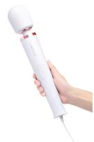 Le Wand Plug-In balto nuolatinio maitinimo masažuoklis