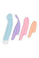 Satisfyer Playful Four G taško ir klitorio stimuliatorius su 4 keičiamais antgaliais