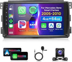 4G 64G VECHTEL 9 colių "Bluetooth" automobilinis radijo imtuvas "Mercedes Benz Smart Fortwo 451" 2005-2010 m. "Carplay Android" belaidis, DSP EQ, 1280 x 720, WiFi GPS Navi, "Mirror Link", RDS/FM radijas 2 DIN su AHD