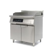 Indukcinė kepimo plokštė 700 - lygi ir rievėta - 10 000 W - dviguba - su stovu
