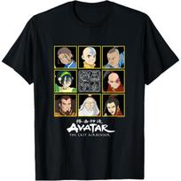 Avatar Gaang Aang Toph Katara Sokka Zuko Azula Ozai Roku T-Shirt S juoda