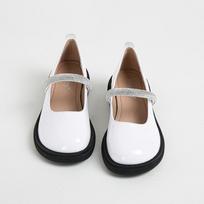 Mary Jane moteriški batai Lakinės odos storakulniai Retro Loafers Didelio dydžio moteriški batai 34 balta