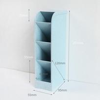 Nordic Style Transparent Multi-Grid Pen Holder - Student Desktop Organizer mėlyna