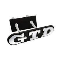 3D Metalo GTD Priekinės Grotelių Ženklelis Emblema Lipdukas Polo Golf 5 6 7 CC Passat Jetta MK4 MK5 MK6 Automobilio Stilius sidabras