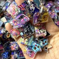 52vnt Anime K-pops Ddemons Hunters 2cm Akrilinis Pakabukas Kawaii Akrilinis Pleistras Rankų Darbo DIY Aksesuarai Raktų Pakabukas PP Klipas Pleistras Žaislas 2cm