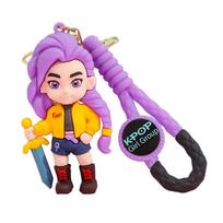 Kpop Demon Hunters Anime Figure Keychain Stage Movie Dolls Bag Pendant Rumis Miras Zoeys Tiger Toy Gift for Kids