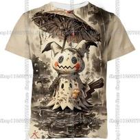 Mimikyu Juodo Šešėlio Marškinėliai, Pokmon Marškinėliai, Anime 3D Spausdinimo Greitai Džiūstantys Kokybiški Vyriški/moteriški Suaugusiųjų Vaikų Viršutinė dalis Pagrindiniai Trumpomis Rankovėmis Marškinėliai 170