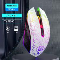 RGB Bluetooth 5.2 Pelė 2.4G Belaidė Pelė 6 Mygtukai Dviejų Režimų Žaidimų Pelė Įkraunama Tylioji Pelė Skirta MacBook Planšetiniam Kompiuteriui Nešiojamam Kompiuteriui