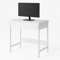 Mažas baltas kompiuterio stalas vaikams Skandinaviškas palėpės stalas 60 cm