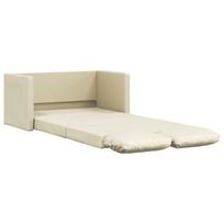 Grindų sofa-lova，Poilsio sofa, 2-1, kreminė, 112x174x55cm, dirbtinė oda CFE98361