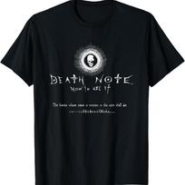 Death Note How to Use It Skull Logo Anime T-Shirt S juoda