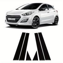 6 vnt. Automobilio durų lango statramsčio apdailos dangtelio lipdukas Hyundai i30 GD/Elantra GT 2013 2014 2015 2016 2017 m. Automobilio išorės dalys