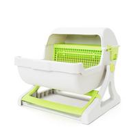 Pusiau automatinė itin didelė katės kraiko dėžė su apsauga nuo purslų dropshippingui 50*50*46cm Flip-top Cat Litter Box