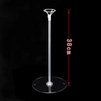 Skaidrus balionų stovas gimtadienio šventės dekoracijoms 38cm tabletop float for one foil or Bobo balloon white