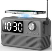 15W belaidis greitas įkroviklis su Bluetooth kolonėle ir žadintuvu, 4in1, iPhone/Android