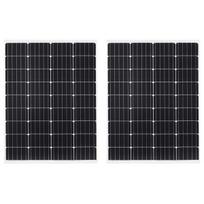 Saulės energijos plokštės vidaXL, 2 vnt., aliuminis ir stiklas, 100 W
