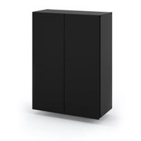 Vonios spintelė Hurtownia-Mebli, Matinė juoda, 60 cm, Pakabinama virš praustuvo be rankenėlių Loft