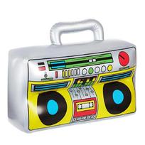 80s 90s Retro Inflatable Radio Boombox Mobile Phone 16 inch Gold Chains Props Big Inflatable Boom and Retro Phone