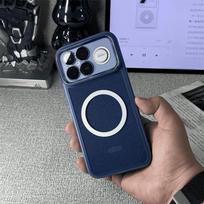 Skaidrus matinis minkštas silikonas Magsafe dėklui skirtas Xiaomi Poco F8Ultra F8 Pro magnetiniam belaidžiam įkrovimui, apsaugantis kamerą For Poco F8 Ultra mėlyna