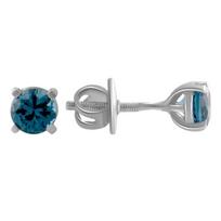 Sidabriniai auskarai su Londono mėlynu topazu 0,705 ct (2007944) mėlyna