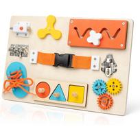 Wooden Busy Board for Toddlers,Montessori 9 in1 Sensory Fine Motor Skills Activity Board, Intelligence Development Toys Gift