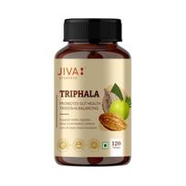 Jiva Triphala 120 tablečių Pakuotė 1 Ajurvedinė virškinimo pagalba Gerina žarnyno sveikatą Malšina vidurių užkietėjimą