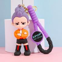 Popular Kpop Demon Hunters Huntrix Saja Boys Keychains for Accessories Jewelry Rumi Zoey Jinu Derpy Tiger Keyrings Fans Gifts