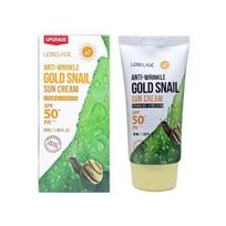 LEBELAGE Raukšles mažinantis auksinis sraigės saulės kremas 50 ml
