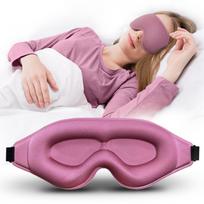 3D pralaidi, šviesą blokuojanti akių kaukė patogiam miegui - Ideali studentams ir suaugusiems, apsaugo akis ir nevaržo. PE Bag Packaging violetinės raudonos spalvos