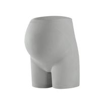 Women's High-Waisted Tummy Support Maternity Safety Pants - High Elasticity and Comfort Large pilka spalva