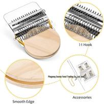 Personalized Mini Knitting Loom - Handmade Small Darning Tool 10 Needles