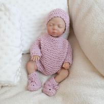 10 Inch Real Looking Reborn Doll Luna Soft Touch Cloth Body Newborn Babies Doll Exquisite Painting Skin Simulation Doll Toddler Christmas Holiday Gift cloth body