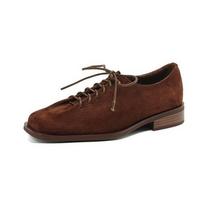 Fashion Women Loafer Lace-up 2025 New Spring Shoes Women Suede Genuine Leather Women Oxford Shoes Large Size British Style Women Shoes 35 ruda