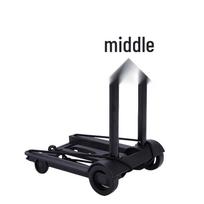 Iron Pipe 2-Wheel Folding Handcart: Lightweight Luggage & Shopping Cart juoda