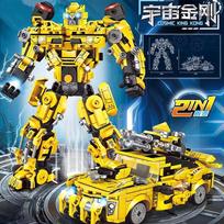 ToylinX 478 vnt. Transformuojamas konstravimo rinkinys Kolekcionuojamas 2in1 Transformuojamas robotas ir sunkvežimis Statybiniai kaladėlės Kalėdinės dovanos vaikams