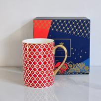 Paauksuotas kaulinio porceliano kavos puodelis - Europos stiliaus, prabangus biuro arbatos puodelis, elegantiška dovana geriausiai draugei 201-300 ml