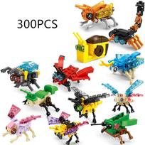 12 vnt. Rinkinys Gyvūnų Vabzdžių Figūrėlės Mini Skorpionas Statybiniai Blokeliai Žaislas Surinkimas 3D Konstruktorius Mikro Blokeliai Vaikams Berniukams Dovana Žaislas