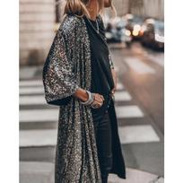 European and American Spring New Products, Fashion Party Sequined Cardigan Jacket Women S