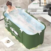 Sulankstoma suaugusiųjų nešiojama pilno kūno vonia Standard Set [Tub + Cushion] panda spalva