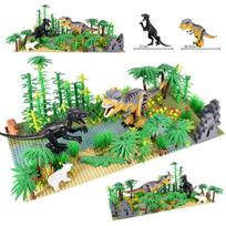 Atogrąžų miškas Juros periodo Dinozaurų Pasaulis Rinkinys Statybiniai Blokiniai Stegozauras Sterrofolas Pelkės T-Rex Mini Veiksmo Figūrėlės Žaislai