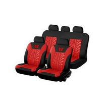 Gražus drugelių rašto reljefinis automobilio sėdynės užvalkalas - universalus pritaikymas 2-piece Set (Front Row Single Seat) raudona