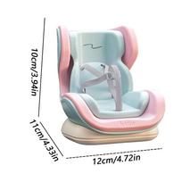 Mini lėlės automobilio kėdutė pliušinė lėlė saugos kėdutė minkštas žaislas oro išleidimo angos automobilio kėdutė animacinis kėdės modelis automobilio interjero dekoravimo priedai mėlyna
