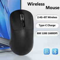 2.4G belaidė pelė Žaidimų pelė Ergonomiška pelė 800-1200-1600 DPI pelė Įkraunama biuro pelė PC nešiojamam kompiuteriui Macbook Pro juoda