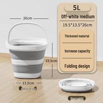 Large Capacity Portable Folding Plastic Bucket with Handle for Foot Bath and Dorm Use Standard Model
