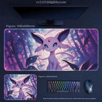 Klasikinis Animacinis Anime Pokémon Pikachu Mewtwo Eevee Odinis Pelės Kilimėlis Lucario Squirtle Gardev Klaviatūros Padėklas Didelis Žaidimų Stalo Kilimėlis 60x30 cm